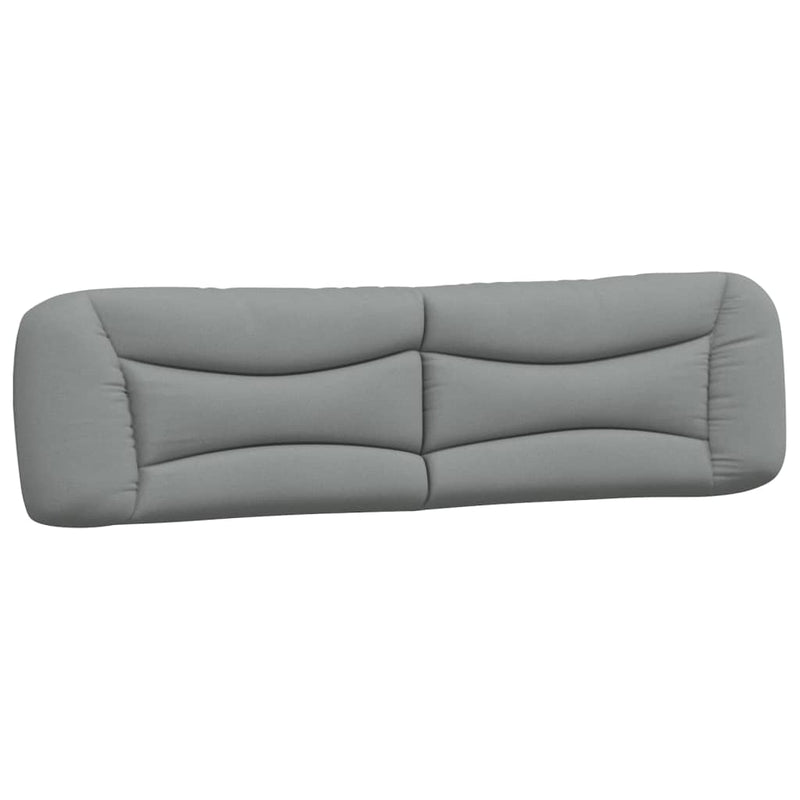 Pernă tăblie de pat, Hvar, gri deschis, 200 cm, material textil