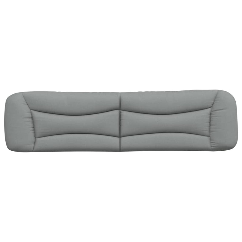 Pernă tăblie de pat, Hvar, gri deschis, 200 cm, material textil