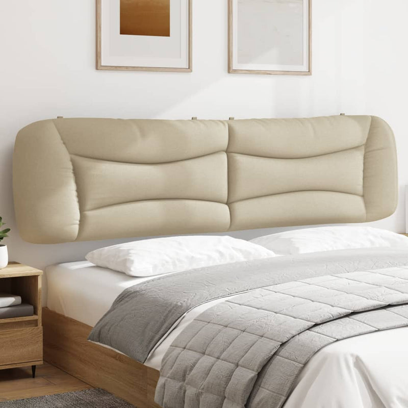 Pernă pentru tăblie de pat, Hvar, crem, 200 cm, material textil