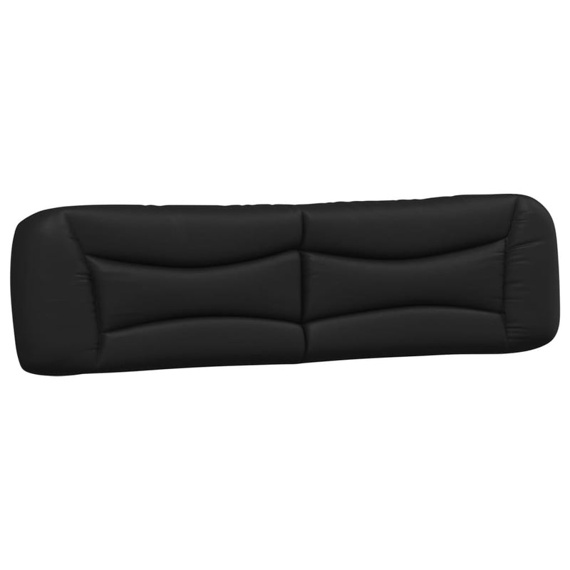 Pernă pentru tăblie pat, Hvar, negru, 200 cm, piele artificială
