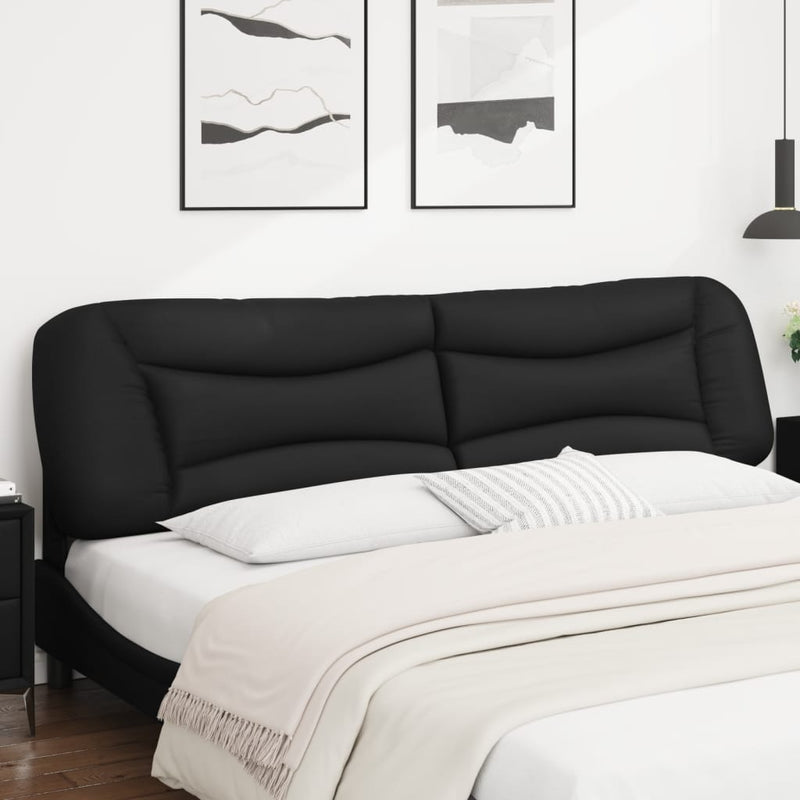 Pernă pentru tăblie pat, Hvar, negru, 200 cm, piele artificială