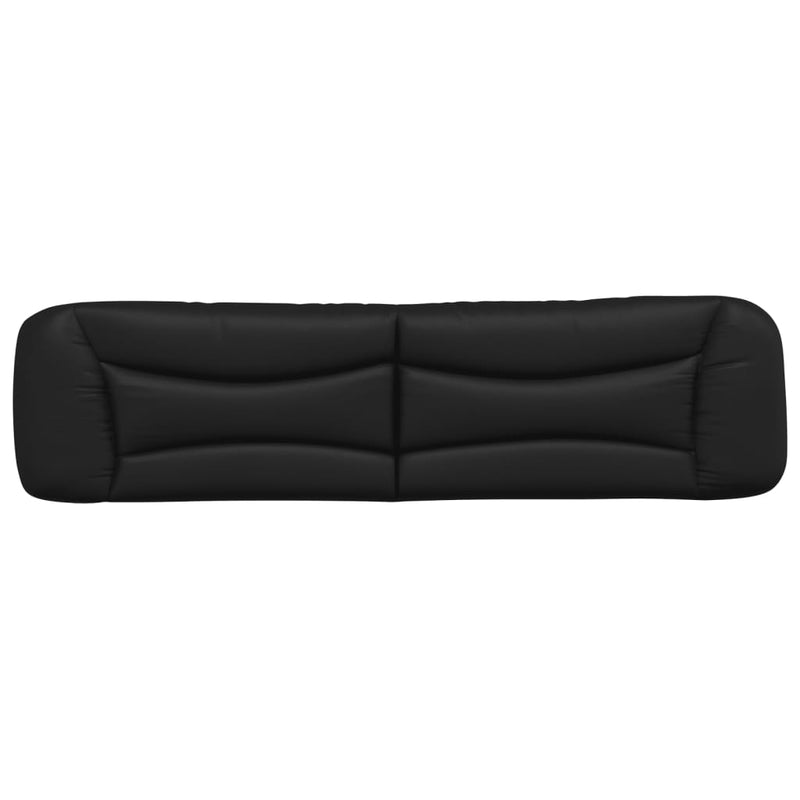 Pernă pentru tăblie pat, Hvar, negru, 200 cm, piele artificială