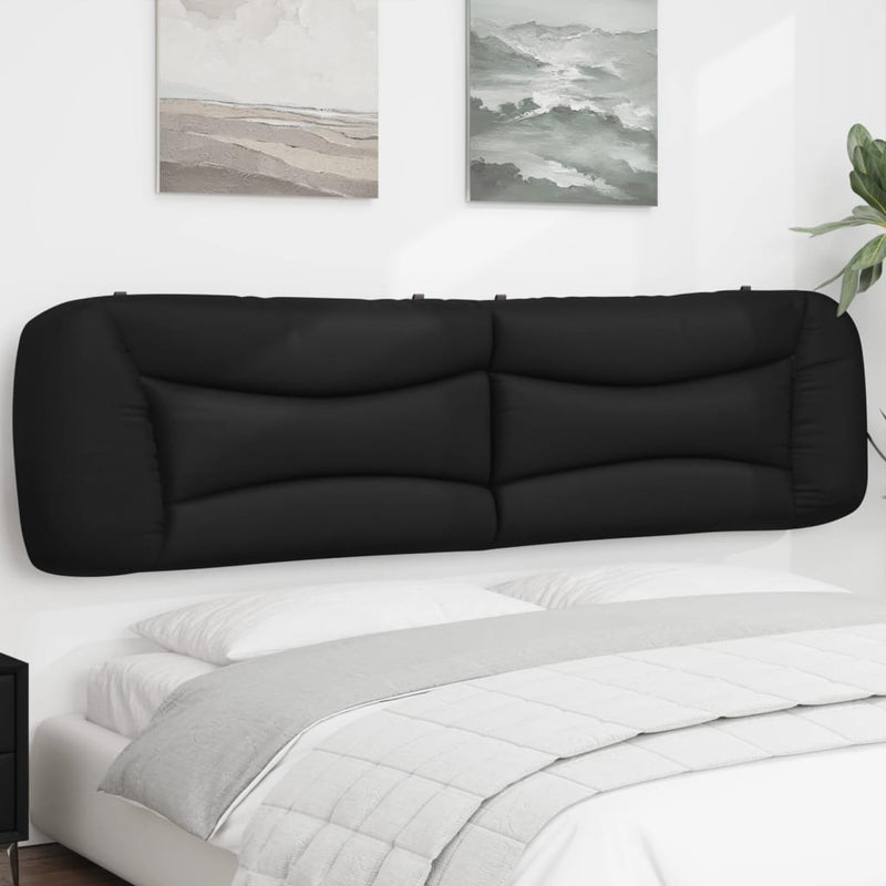 Pernă pentru tăblie pat, Hvar, negru, 200 cm, piele artificială