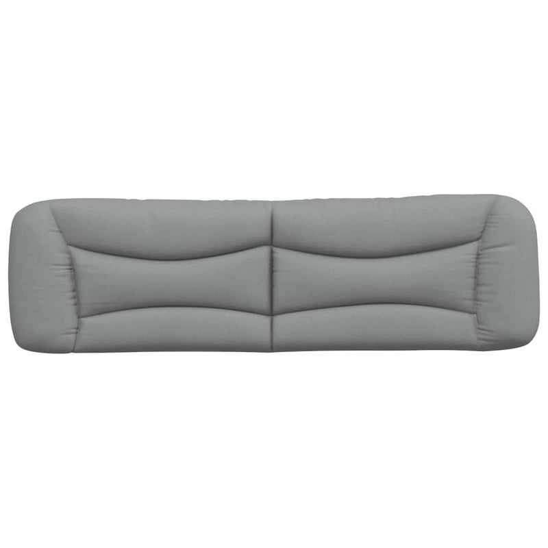 Pernă tăblie de pat, Hvar, gri deschis, 193 cm, material textil