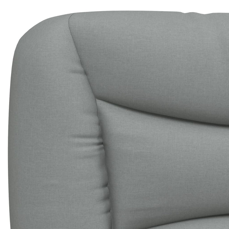 Pernă tăblie de pat, Hvar, gri deschis, 193 cm, material textil