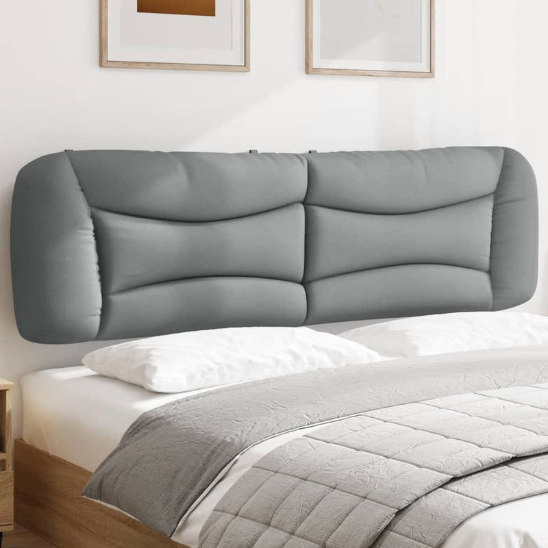 Pernă tăblie de pat, Hvar, gri deschis, 193 cm, material textil