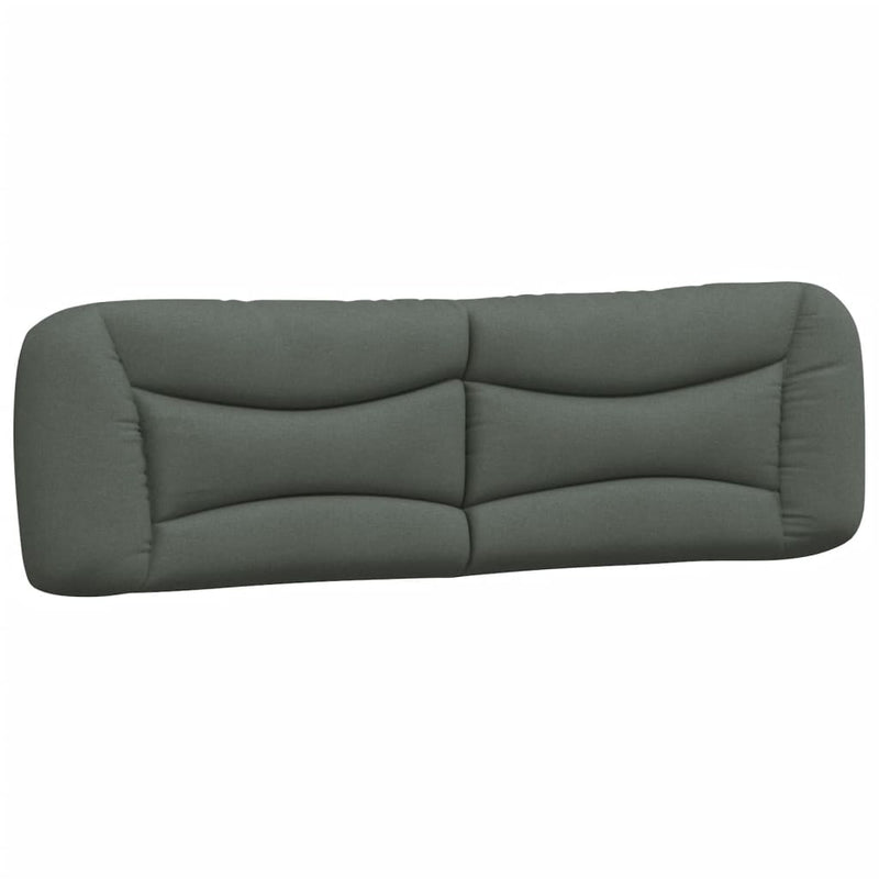 Pernă pentru tăblie de pat, Hvar, gri închis, 193 cm, material textil