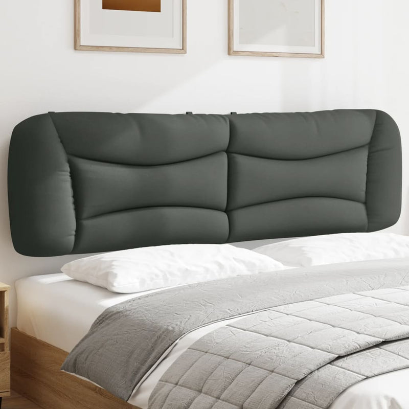 Pernă pentru tăblie de pat, Hvar, gri închis, 193 cm, material textil