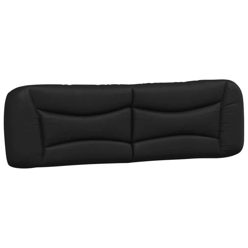 Pernă pentru tăblie de pat neagră 180 cm piele ecologică