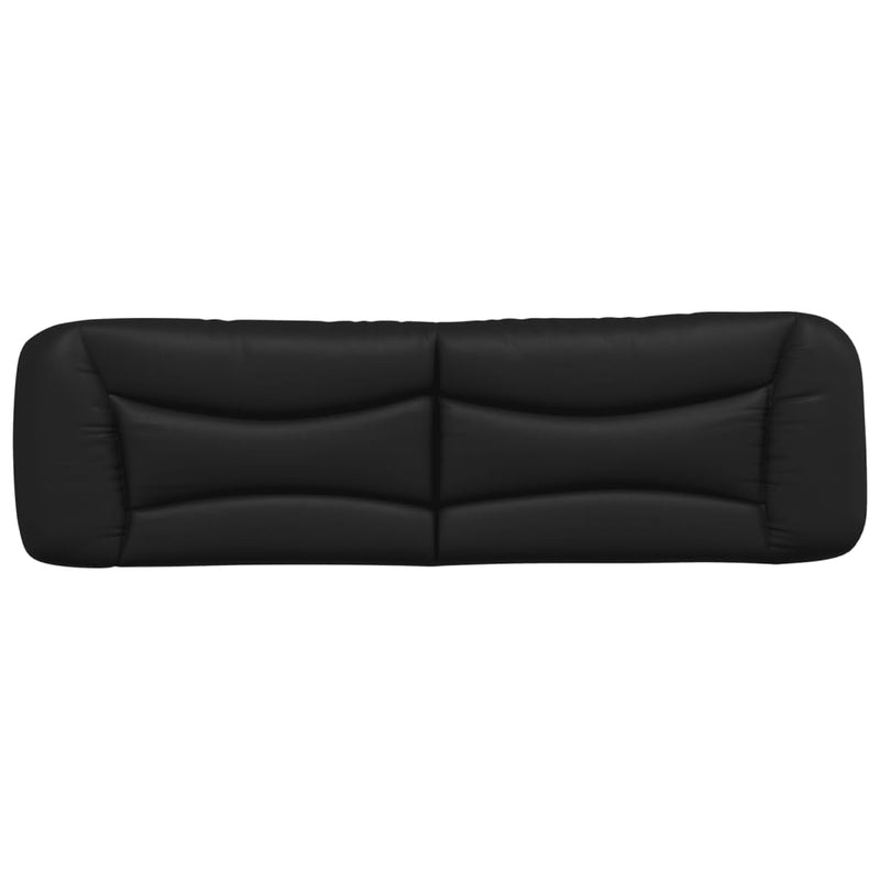 Pernă pentru tăblie de pat neagră 180 cm piele ecologică