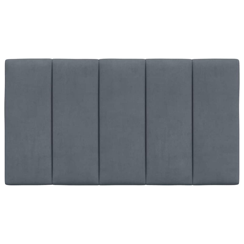 Pernă tăblie de pat, Hanko, gri închis, 80 cm, catifea