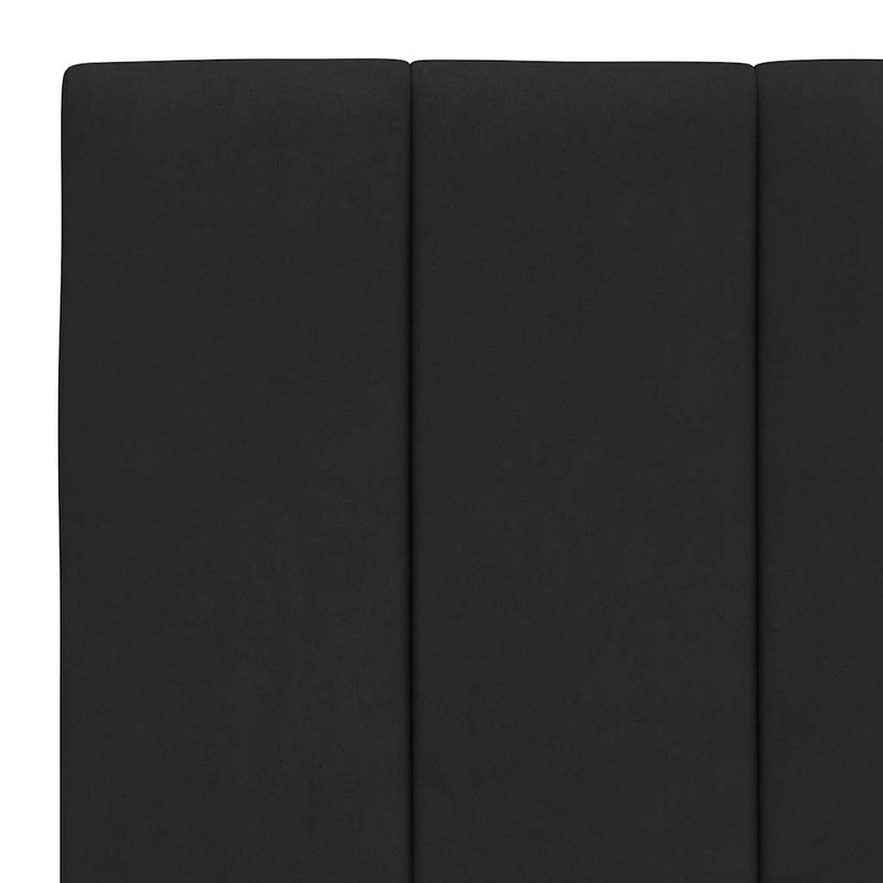 Pernă tăblie de pat, Hanko, negru, 80 cm, catifea