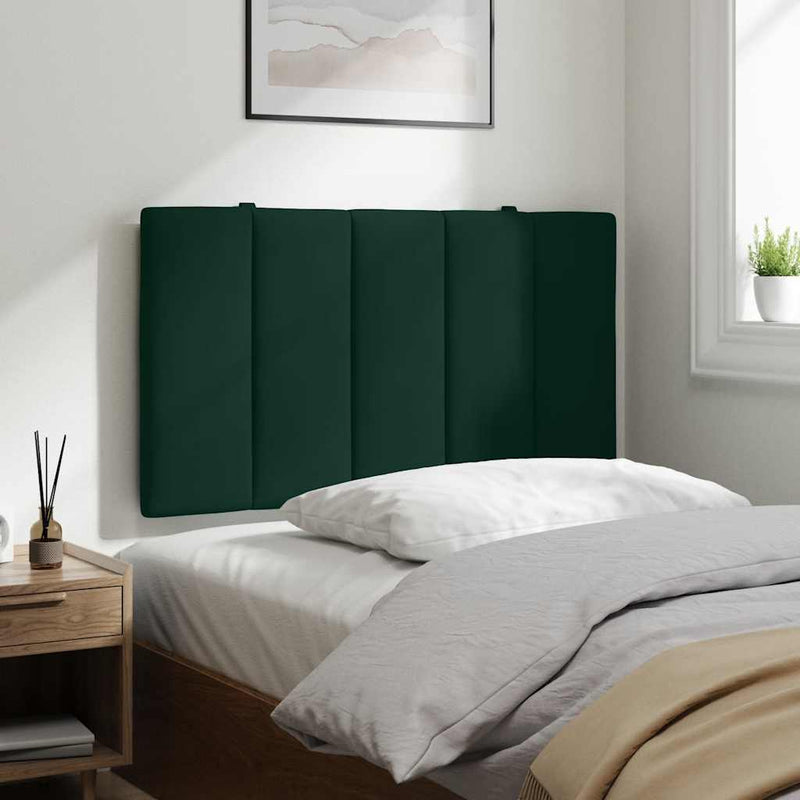 Pernă tăblie de pat, Hanko, verde, 80 cm, catifea