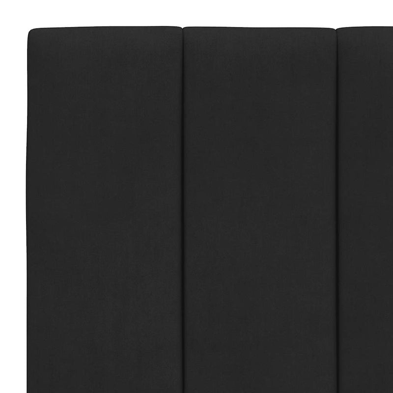 Pernă tăblie de pat, Hanko, negru, 90 cm, catifea