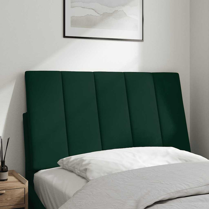 Pernă tăblie de pat, Hanko, verde, 90 cm, catifea