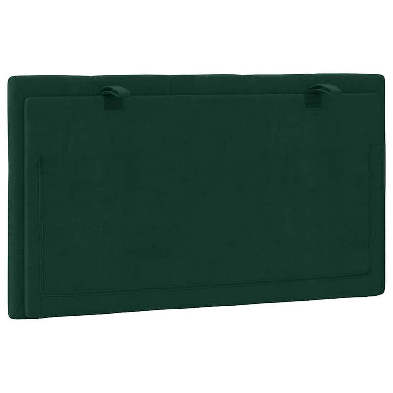 Pernă tăblie de pat, Hanko, verde, 90 cm, catifea