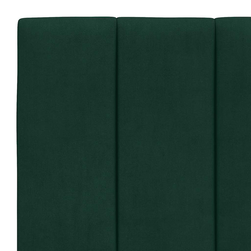 Pernă tăblie de pat, Hanko, verde, 90 cm, catifea