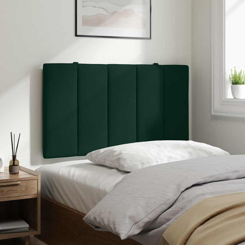 Pernă tăblie de pat, Hanko, verde, 90 cm, catifea