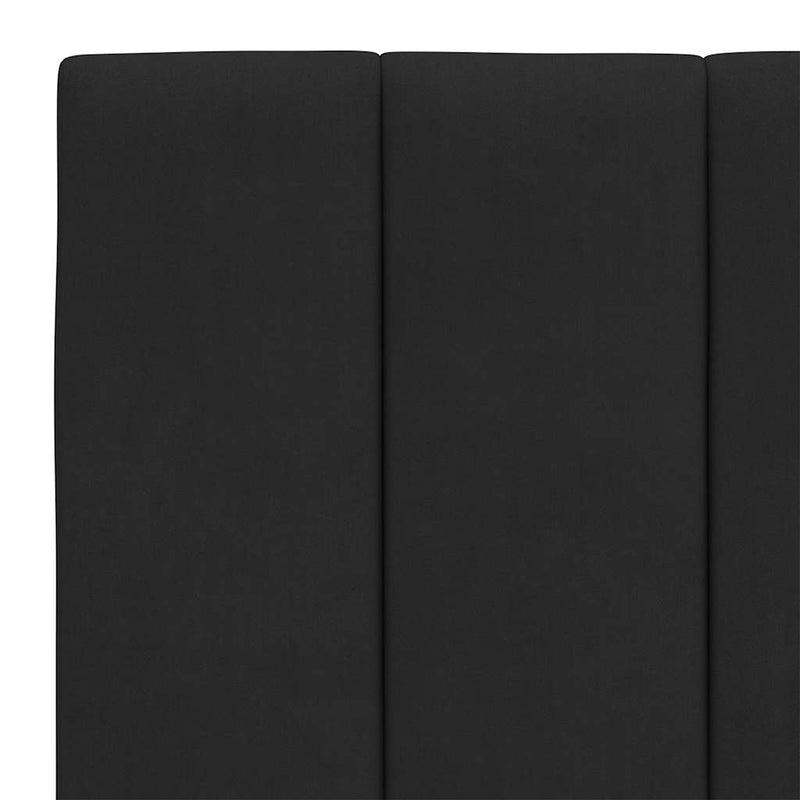 Pernă tăblie de pat, Hanko, negru, 120 cm, catifea
