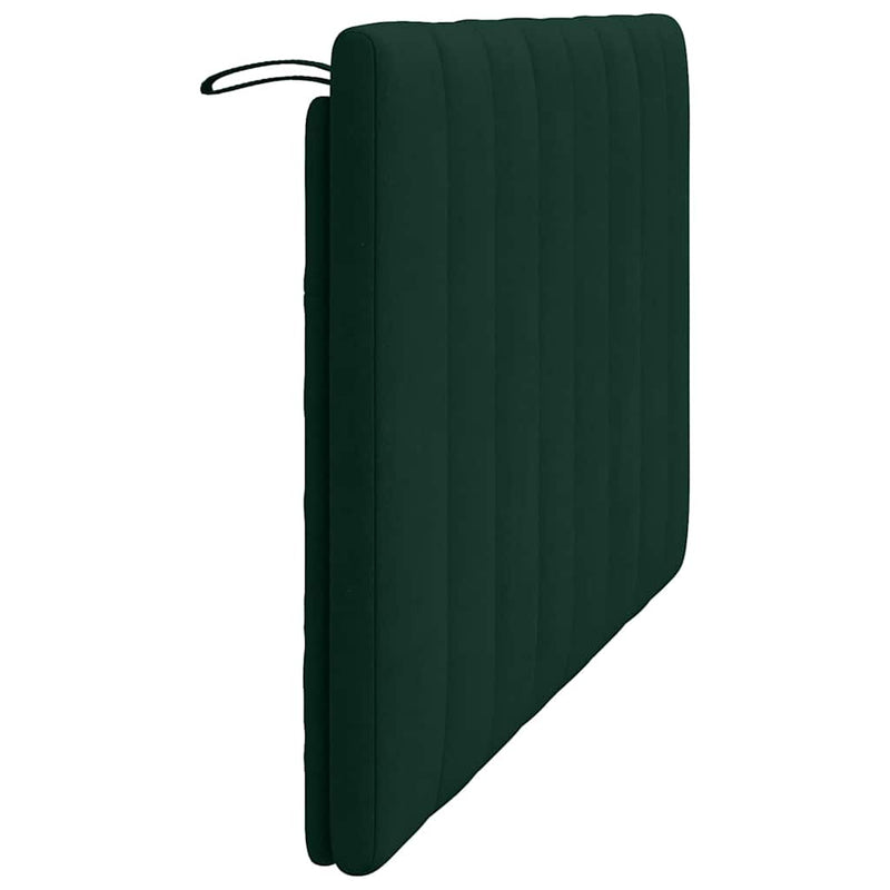 Pernă tăblie de pat, Hanko, verde, 120 cm, catifea