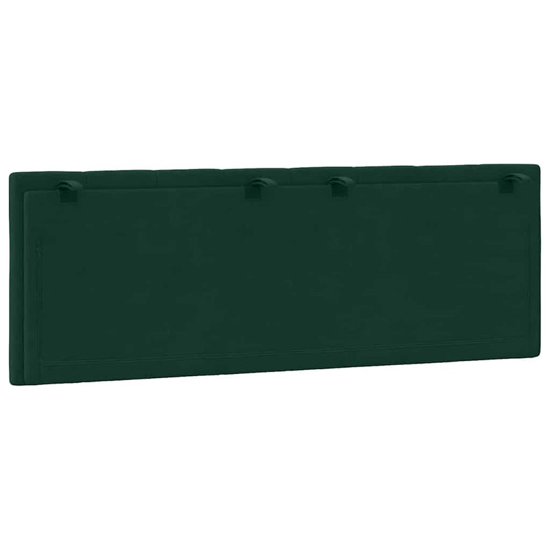 Pernă tăblie de pat, Hanko, verde, 120 cm, catifea