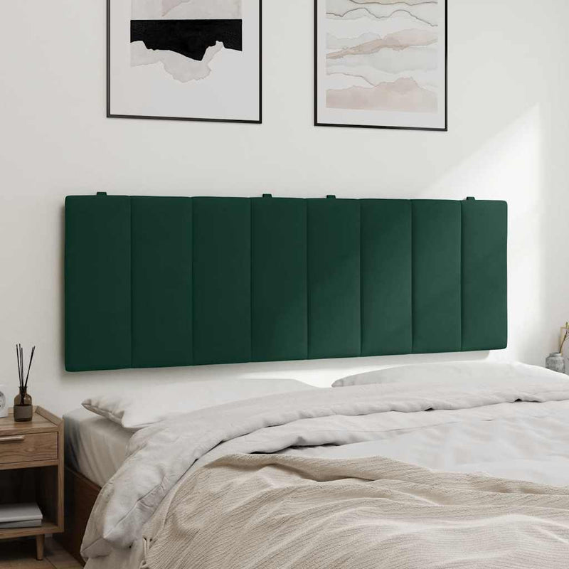 Pernă tăblie de pat, Hanko, verde, 120 cm, catifea