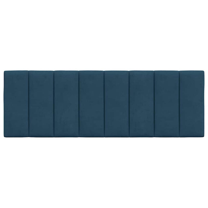 Pernă tăblie de pat, Hanko, albastru, 120 cm, catifea