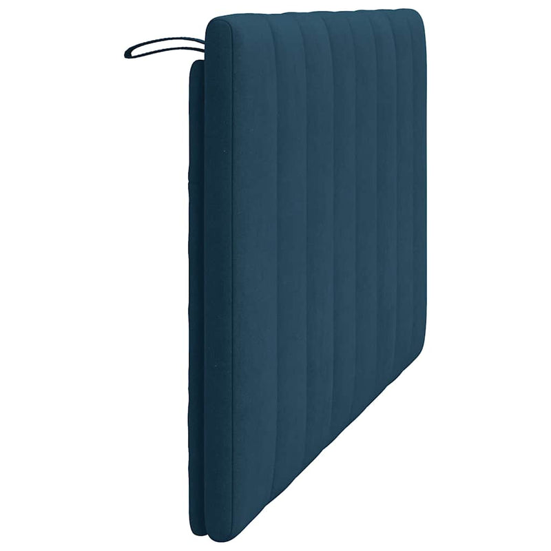 Pernă tăblie de pat, Hanko, albastru, 120 cm, catifea