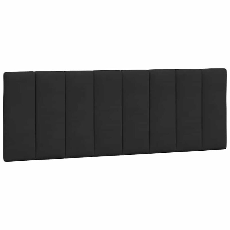 Pernă tăblie de pat, Hanko, negru, 140 cm, catifea