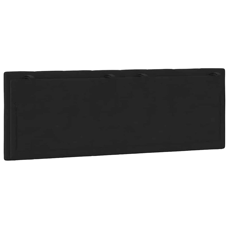 Pernă tăblie de pat, Hanko, negru, 140 cm, catifea