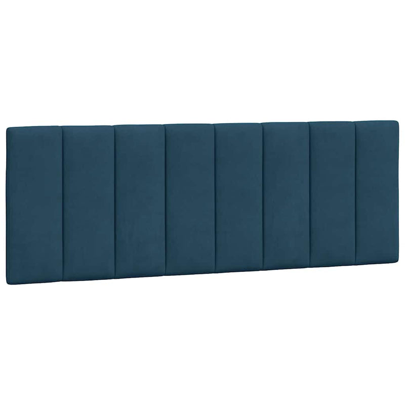 Pernă tăblie de pat, Hanko, albastru, 140 cm, catifea