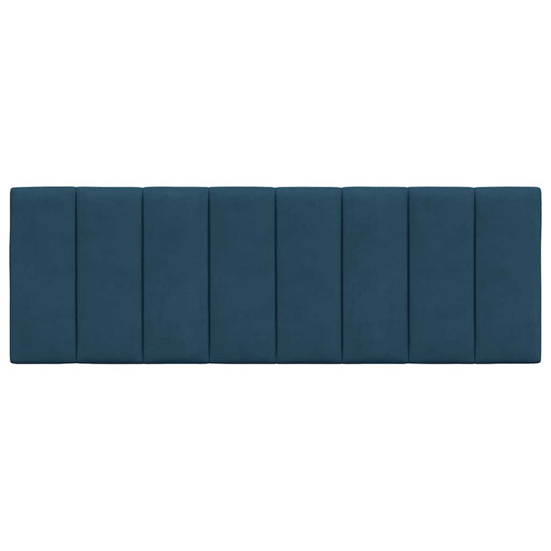 Pernă tăblie de pat, Hanko, albastru, 140 cm, catifea
