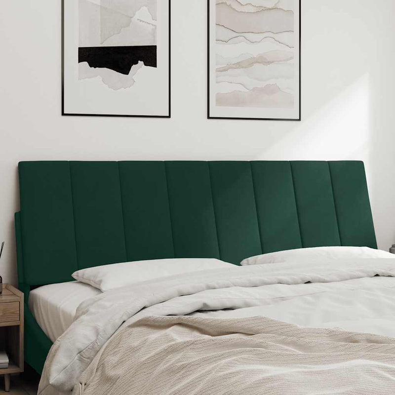 Pernă tăblie de pat, Hanko, verde, 160 cm, catifea