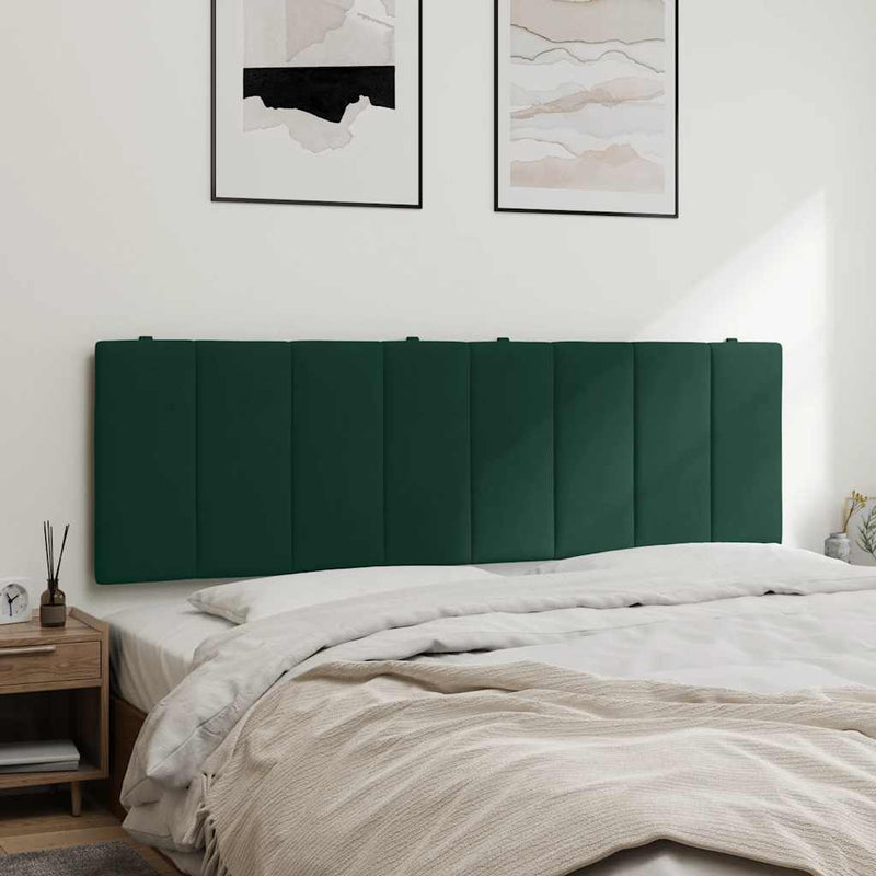 Pernă tăblie de pat, Hanko, verde, 160 cm, catifea
