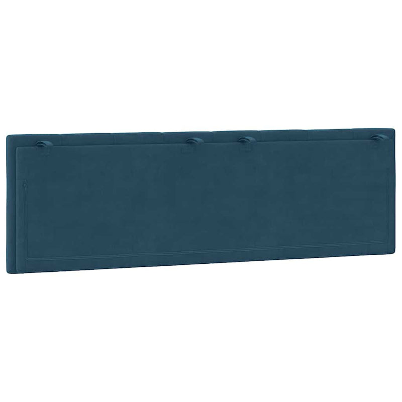 Pernă tăblie de pat, Hanko, albastru, 160 cm, catifea