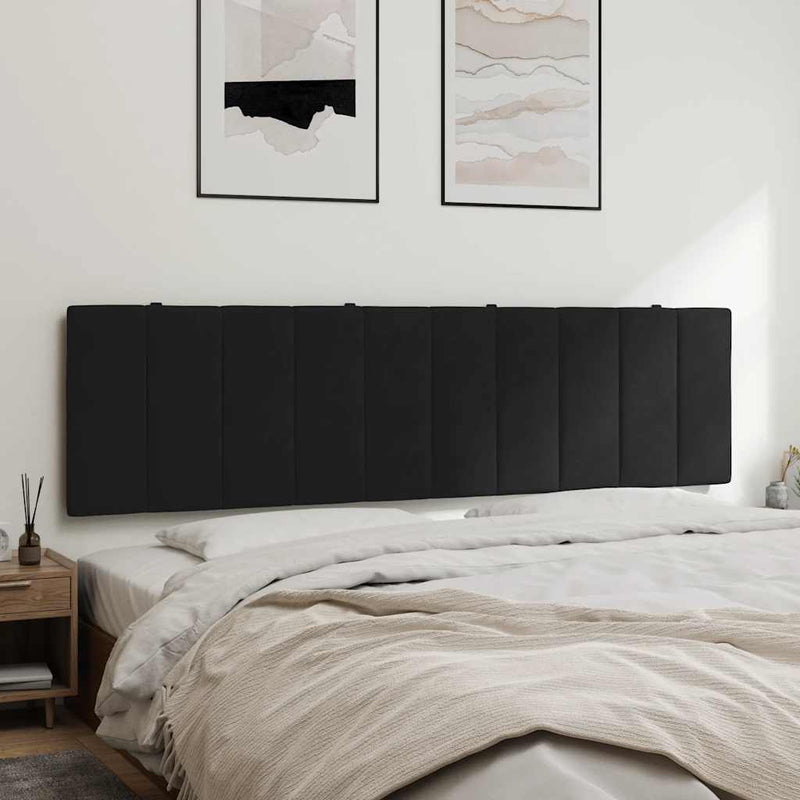 Pernă tăblie de pat, Hanko, negru, 180 cm, catifea