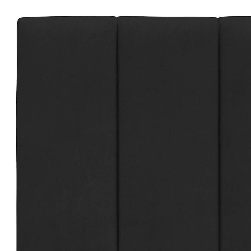 Pernă tăblie de pat, Hanko, negru, 180 cm, catifea