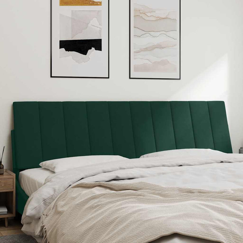 Pernă tăblie de pat, Hanko, verde, 180 cm, catifea