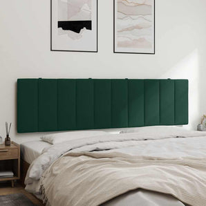 Pernă tăblie de pat, Hanko, verde, 180 cm, catifea