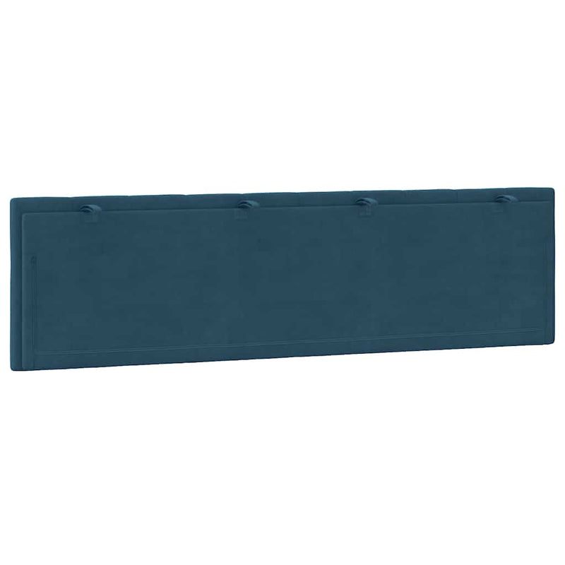 Pernă tăblie de pat, Hanko, albastru, 180 cm, catifea