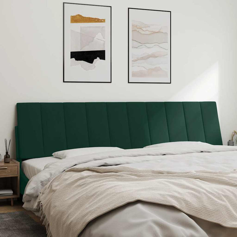 Pernă tăblie de pat, Hanko, verde, 200 cm, catifea