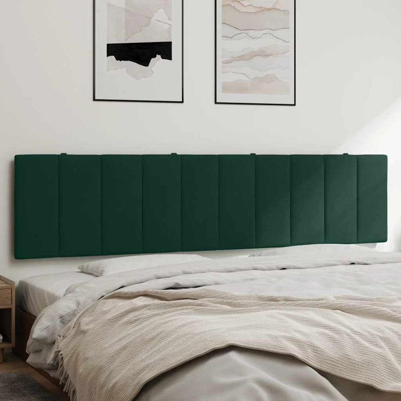 Pernă tăblie de pat, Hanko, verde, 200 cm, catifea