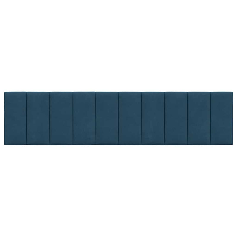 Pernă tăblie de pat, Hanko, albastru, 200 cm, catifea