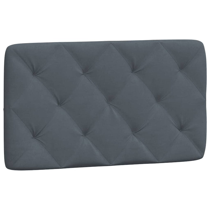 Pernă tăblie de pat, gri închis, 80 cm, catifea