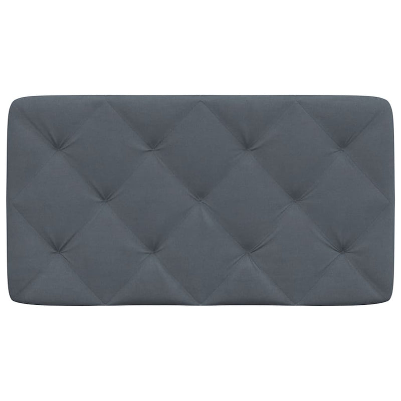Pernă tăblie de pat, gri închis, 80 cm, catifea