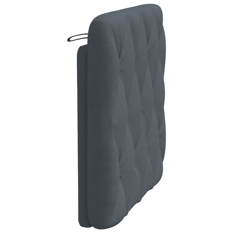 Pernă tăblie de pat, gri închis, 80 cm, catifea