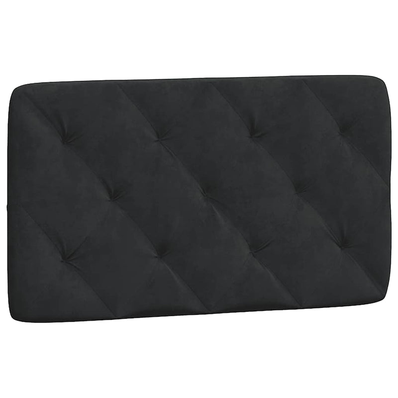 Pernă tăblie de pat, negru, 80 cm, catifea