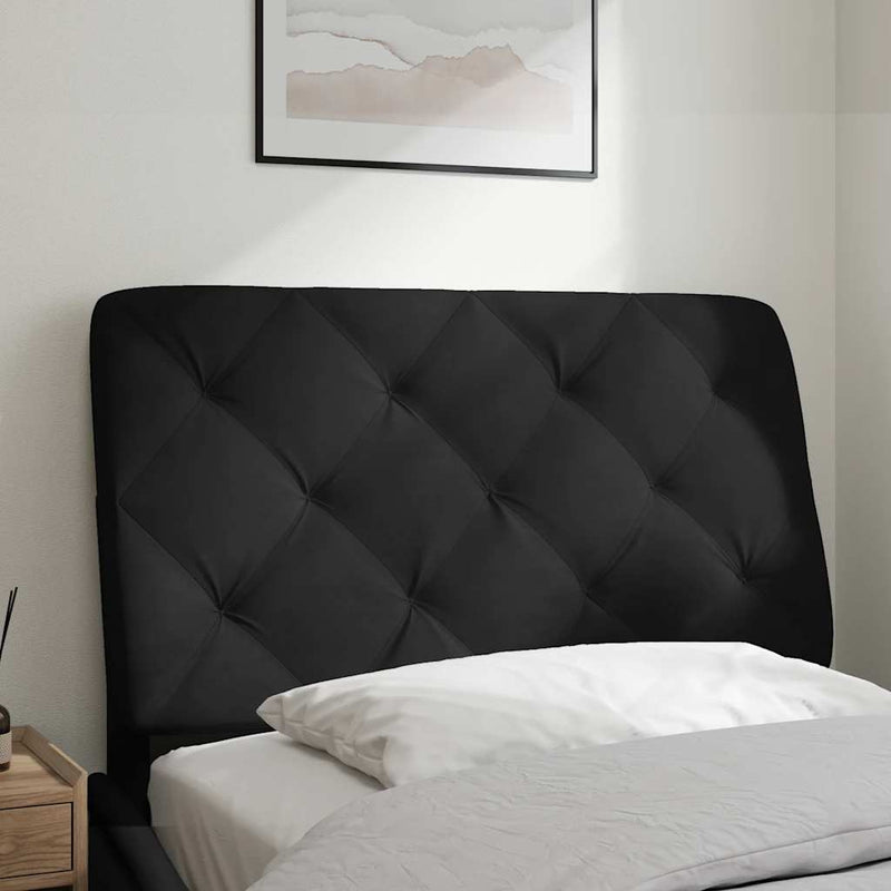 Pernă tăblie de pat, negru, 80 cm, catifea