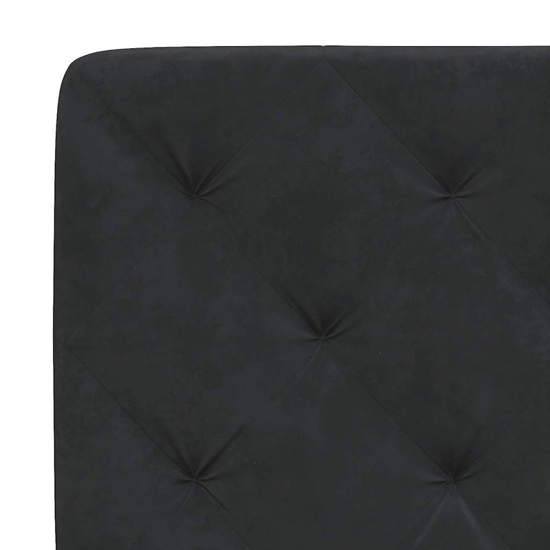 Pernă tăblie de pat, negru, 80 cm, catifea
