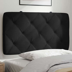 Pernă tăblie de pat, negru, 80 cm, catifea